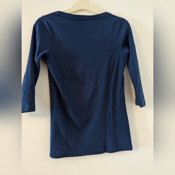 Blue Half-Sleeve top for Women - Picture 2 of 3